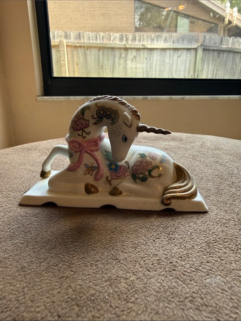Franklin Mint Multicolor Unicorn Figurine Shelf Display